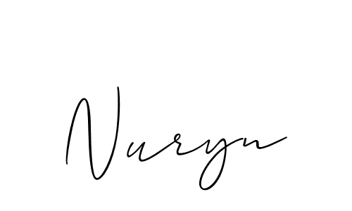 How to make Nuryn signature? Allison_Script is a professional autograph style. Create handwritten signature for Nuryn name. Nuryn signature style 2 images and pictures png
