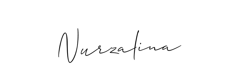 Allison_Script is a professional signature style that is perfect for those who want to add a touch of class to their signature. It is also a great choice for those who want to make their signature more unique. Get Nurzalina name to fancy signature for free. Nurzalina signature style 2 images and pictures png