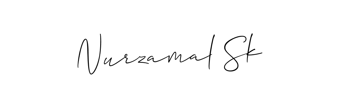 How to make Nurzamal Sk name signature. Use Allison_Script style for creating short signs online. This is the latest handwritten sign. Nurzamal Sk signature style 2 images and pictures png