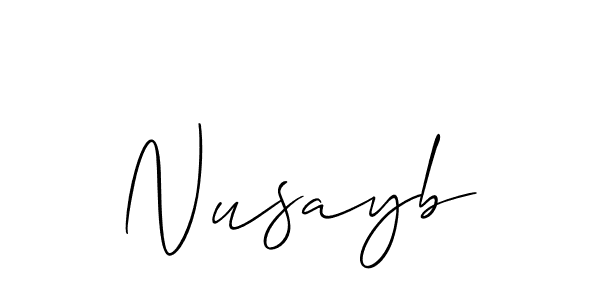 Best and Professional Signature Style for Nusayb. Allison_Script Best Signature Style Collection. Nusayb signature style 2 images and pictures png