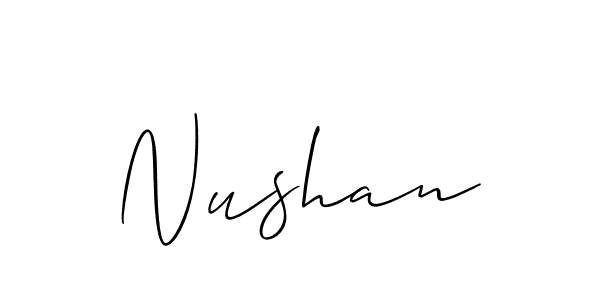 Also we have Nushan name is the best signature style. Create professional handwritten signature collection using Allison_Script autograph style. Nushan signature style 2 images and pictures png