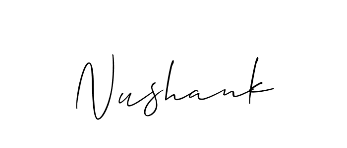 Make a beautiful signature design for name Nushank. Use this online signature maker to create a handwritten signature for free. Nushank signature style 2 images and pictures png