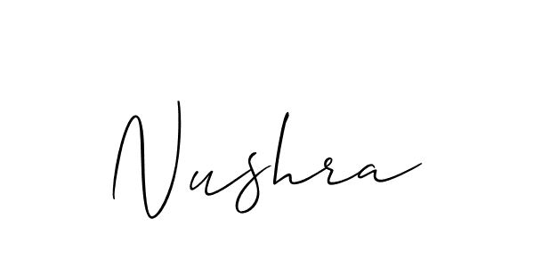 How to make Nushra name signature. Use Allison_Script style for creating short signs online. This is the latest handwritten sign. Nushra signature style 2 images and pictures png