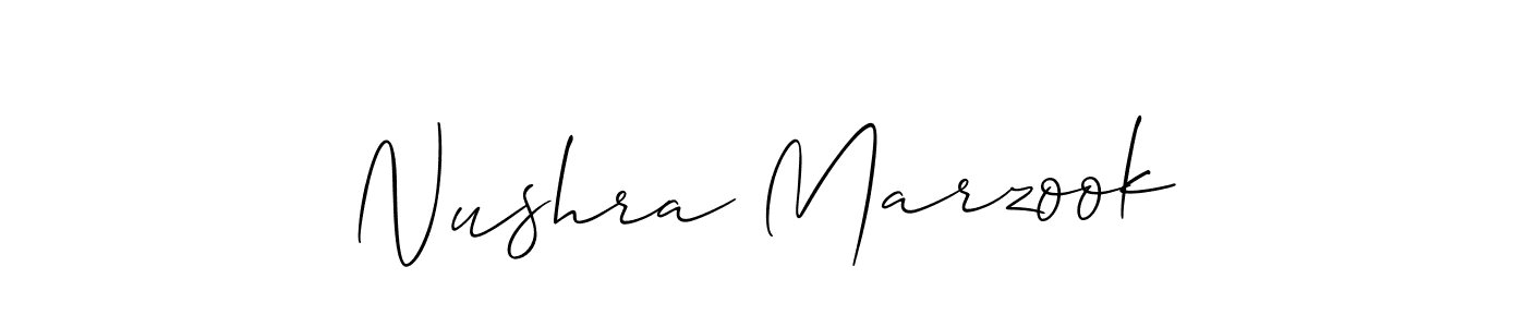 Also we have Nushra Marzook name is the best signature style. Create professional handwritten signature collection using Allison_Script autograph style. Nushra Marzook signature style 2 images and pictures png