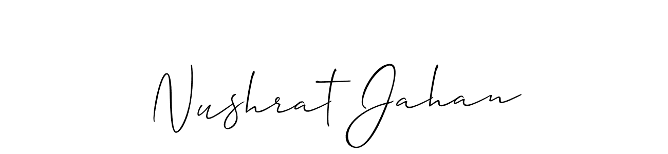 Also we have Nushrat Jahan name is the best signature style. Create professional handwritten signature collection using Allison_Script autograph style. Nushrat Jahan signature style 2 images and pictures png