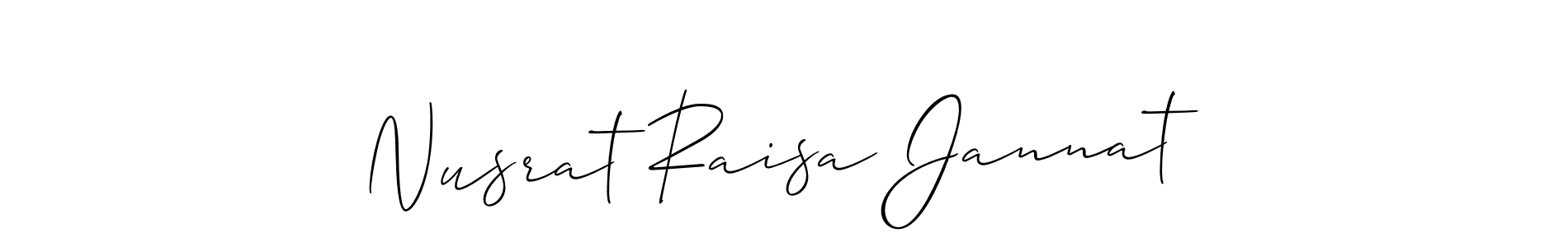 See photos of Nusrat Raisa Jannat official signature by Spectra . Check more albums & portfolios. Read reviews & check more about Allison_Script font. Nusrat Raisa Jannat signature style 2 images and pictures png