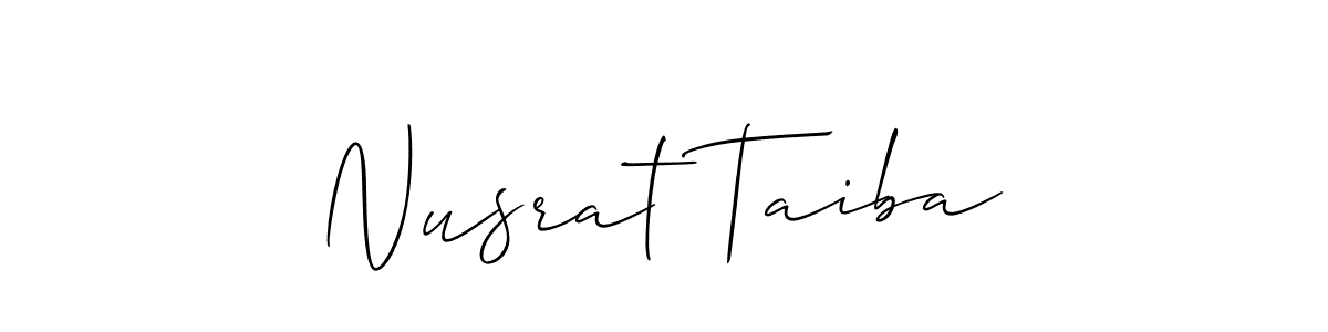 Design your own signature with our free online signature maker. With this signature software, you can create a handwritten (Allison_Script) signature for name Nusrat Taiba. Nusrat Taiba signature style 2 images and pictures png