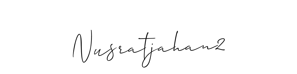 How to Draw Nusratjahan2 signature style? Allison_Script is a latest design signature styles for name Nusratjahan2. Nusratjahan2 signature style 2 images and pictures png