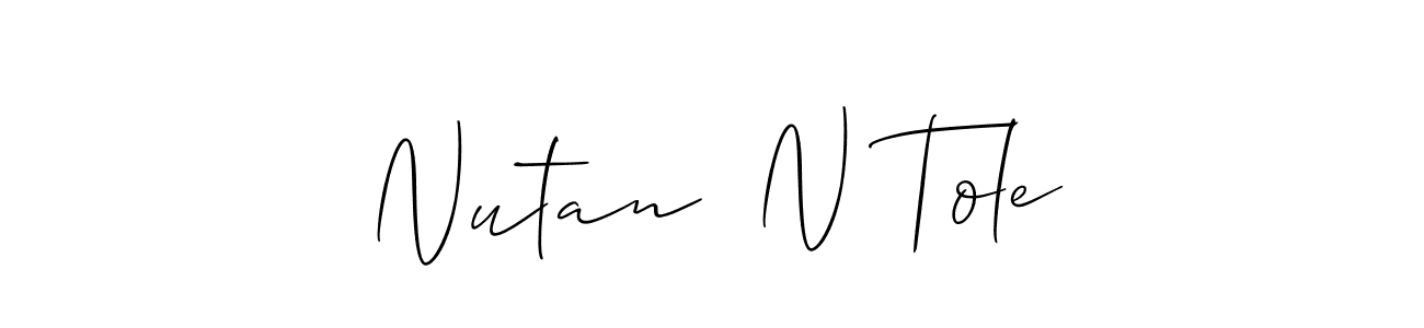 Use a signature maker to create a handwritten signature online. With this signature software, you can design (Allison_Script) your own signature for name Nutan  N Tole. Nutan  N Tole signature style 2 images and pictures png