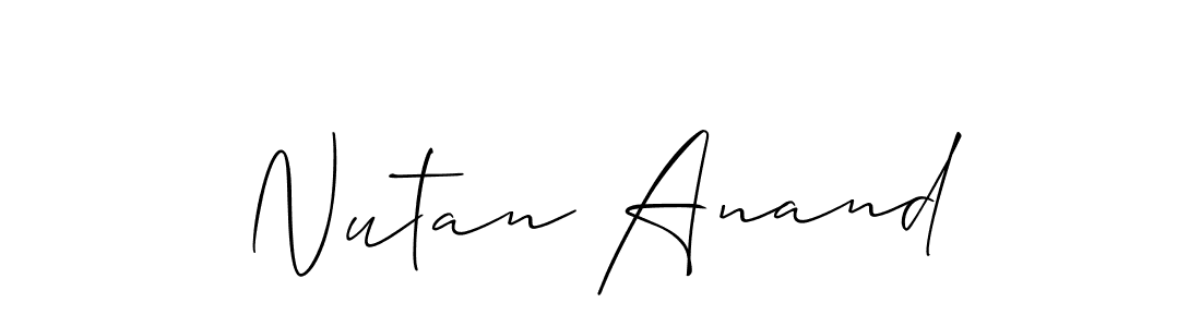 How to make Nutan Anand signature? Allison_Script is a professional autograph style. Create handwritten signature for Nutan Anand name. Nutan Anand signature style 2 images and pictures png