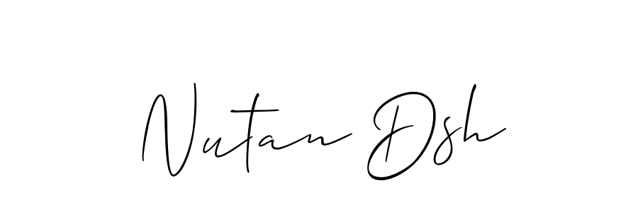 if you are searching for the best signature style for your name Nutan Dsh. so please give up your signature search. here we have designed multiple signature styles  using Allison_Script. Nutan Dsh signature style 2 images and pictures png