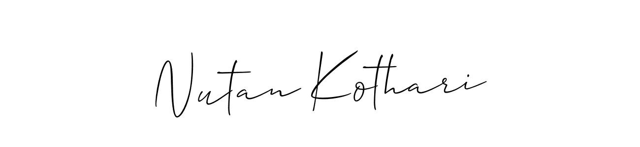 How to make Nutan Kothari signature? Allison_Script is a professional autograph style. Create handwritten signature for Nutan Kothari name. Nutan Kothari signature style 2 images and pictures png