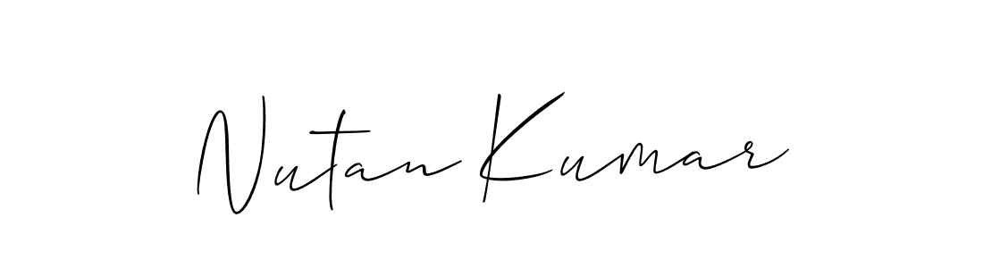 Similarly Allison_Script is the best handwritten signature design. Signature creator online .You can use it as an online autograph creator for name Nutan Kumar. Nutan Kumar signature style 2 images and pictures png