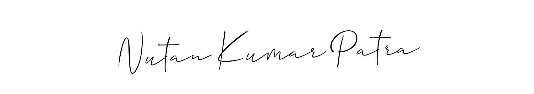 You should practise on your own different ways (Allison_Script) to write your name (Nutan Kumar Patra) in signature. don't let someone else do it for you. Nutan Kumar Patra signature style 2 images and pictures png