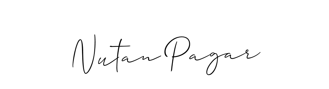 if you are searching for the best signature style for your name Nutan Pagar. so please give up your signature search. here we have designed multiple signature styles  using Allison_Script. Nutan Pagar signature style 2 images and pictures png