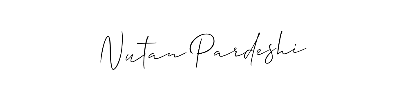 Make a short Nutan Pardeshi signature style. Manage your documents anywhere anytime using Allison_Script. Create and add eSignatures, submit forms, share and send files easily. Nutan Pardeshi signature style 2 images and pictures png