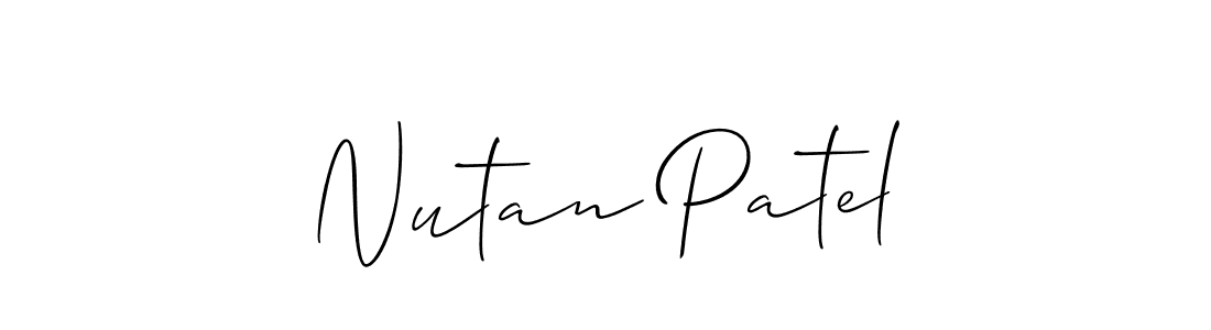 Allison_Script is a professional signature style that is perfect for those who want to add a touch of class to their signature. It is also a great choice for those who want to make their signature more unique. Get Nutan Patel name to fancy signature for free. Nutan Patel signature style 2 images and pictures png