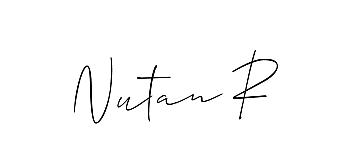 You can use this online signature creator to create a handwritten signature for the name Nutan R. This is the best online autograph maker. Nutan R signature style 2 images and pictures png