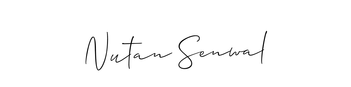 How to make Nutan Senwal signature? Allison_Script is a professional autograph style. Create handwritten signature for Nutan Senwal name. Nutan Senwal signature style 2 images and pictures png