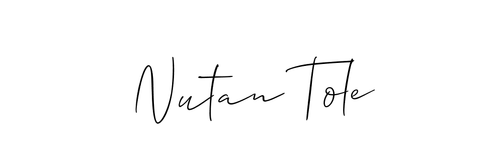 Make a beautiful signature design for name Nutan Tole. With this signature (Allison_Script) style, you can create a handwritten signature for free. Nutan Tole signature style 2 images and pictures png