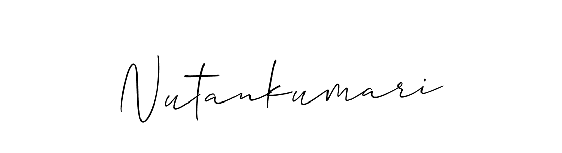 You should practise on your own different ways (Allison_Script) to write your name (Nutankumari) in signature. don't let someone else do it for you. Nutankumari signature style 2 images and pictures png