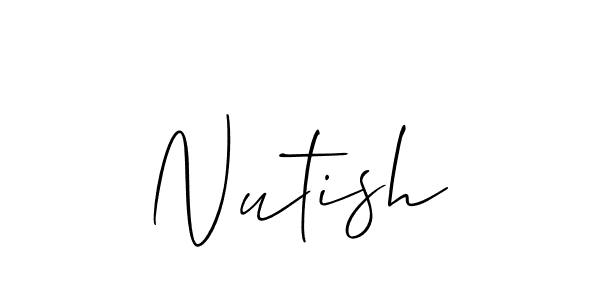 This is the best signature style for the Nutish name. Also you like these signature font (Allison_Script). Mix name signature. Nutish signature style 2 images and pictures png