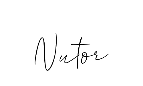 How to make Nutor name signature. Use Allison_Script style for creating short signs online. This is the latest handwritten sign. Nutor signature style 2 images and pictures png