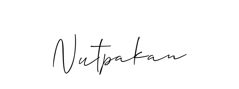 You should practise on your own different ways (Allison_Script) to write your name (Nutpakan) in signature. don't let someone else do it for you. Nutpakan signature style 2 images and pictures png