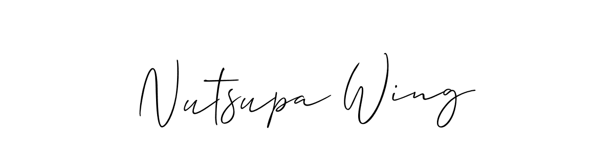 Nutsupa Wing stylish signature style. Best Handwritten Sign (Allison_Script) for my name. Handwritten Signature Collection Ideas for my name Nutsupa Wing. Nutsupa Wing signature style 2 images and pictures png