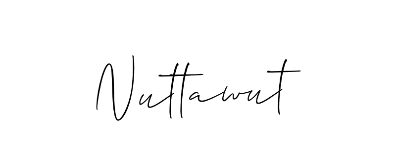 Use a signature maker to create a handwritten signature online. With this signature software, you can design (Allison_Script) your own signature for name Nuttawut. Nuttawut signature style 2 images and pictures png