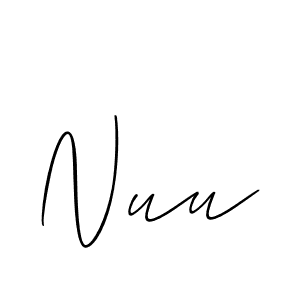 Create a beautiful signature design for name Nuu. With this signature (Allison_Script) fonts, you can make a handwritten signature for free. Nuu signature style 2 images and pictures png