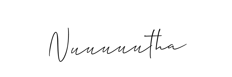 Nuuuuutha stylish signature style. Best Handwritten Sign (Allison_Script) for my name. Handwritten Signature Collection Ideas for my name Nuuuuutha. Nuuuuutha signature style 2 images and pictures png