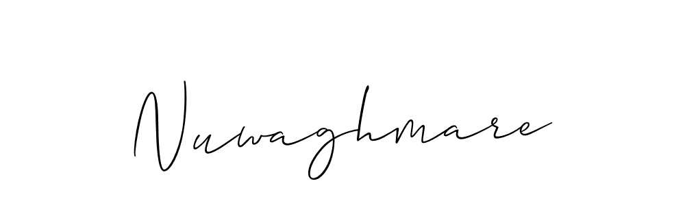 Use a signature maker to create a handwritten signature online. With this signature software, you can design (Allison_Script) your own signature for name Nuwaghmare. Nuwaghmare signature style 2 images and pictures png