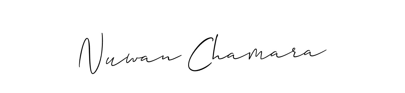 You should practise on your own different ways (Allison_Script) to write your name (Nuwan Chamara) in signature. don't let someone else do it for you. Nuwan Chamara signature style 2 images and pictures png