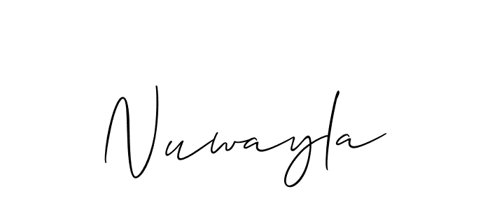 You should practise on your own different ways (Allison_Script) to write your name (Nuwayla) in signature. don't let someone else do it for you. Nuwayla signature style 2 images and pictures png