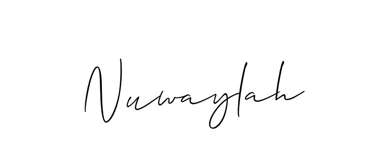 if you are searching for the best signature style for your name Nuwaylah. so please give up your signature search. here we have designed multiple signature styles  using Allison_Script. Nuwaylah signature style 2 images and pictures png