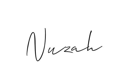 Also we have Nuzah name is the best signature style. Create professional handwritten signature collection using Allison_Script autograph style. Nuzah signature style 2 images and pictures png