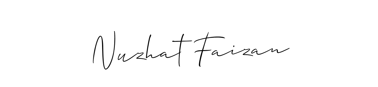 Best and Professional Signature Style for Nuzhat Faizan. Allison_Script Best Signature Style Collection. Nuzhat Faizan signature style 2 images and pictures png