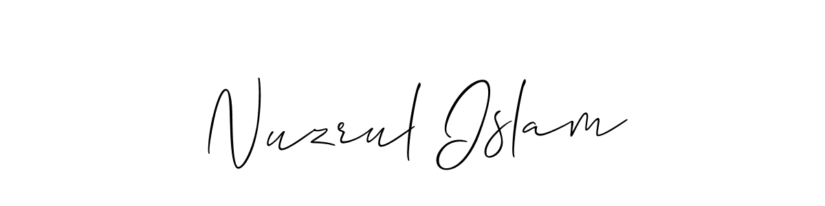 if you are searching for the best signature style for your name Nuzrul Islam. so please give up your signature search. here we have designed multiple signature styles  using Allison_Script. Nuzrul Islam signature style 2 images and pictures png