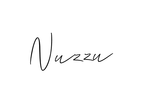 How to make Nuzzu signature? Allison_Script is a professional autograph style. Create handwritten signature for Nuzzu name. Nuzzu signature style 2 images and pictures png