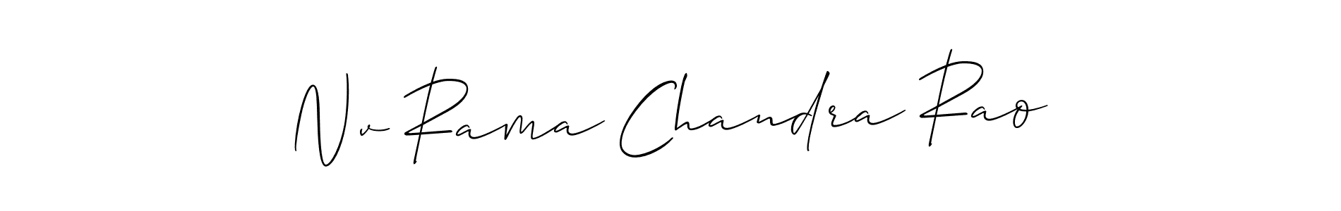 How to Draw Nv Rama Chandra Rao signature style? Allison_Script is a latest design signature styles for name Nv Rama Chandra Rao. Nv Rama Chandra Rao signature style 2 images and pictures png