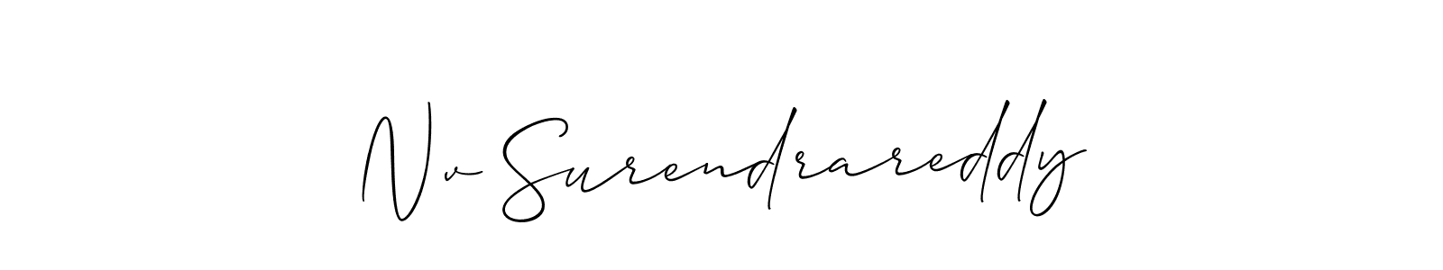 Design your own signature with our free online signature maker. With this signature software, you can create a handwritten (Allison_Script) signature for name Nv Surendrareddy. Nv Surendrareddy signature style 2 images and pictures png
