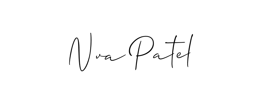 Use a signature maker to create a handwritten signature online. With this signature software, you can design (Allison_Script) your own signature for name Nva Patel. Nva Patel signature style 2 images and pictures png