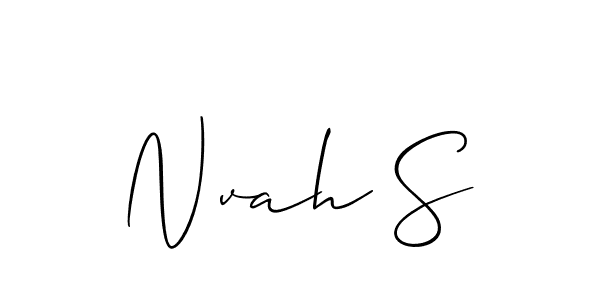 How to make Nvah S signature? Allison_Script is a professional autograph style. Create handwritten signature for Nvah S name. Nvah S signature style 2 images and pictures png