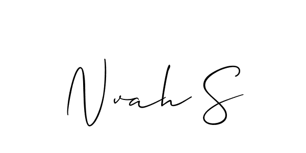 How to make Nvah S signature? Allison_Script is a professional autograph style. Create handwritten signature for Nvah S name. Nvah S signature style 2 images and pictures png