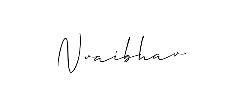 if you are searching for the best signature style for your name Nvaibhav. so please give up your signature search. here we have designed multiple signature styles  using Allison_Script. Nvaibhav signature style 2 images and pictures png