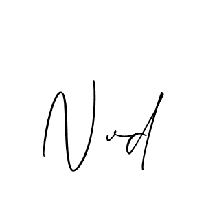 Also You can easily find your signature by using the search form. We will create Nvd name handwritten signature images for you free of cost using Allison_Script sign style. Nvd signature style 2 images and pictures png