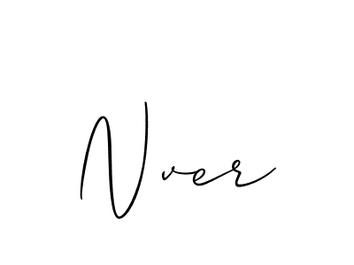 Create a beautiful signature design for name Nver. With this signature (Allison_Script) fonts, you can make a handwritten signature for free. Nver signature style 2 images and pictures png