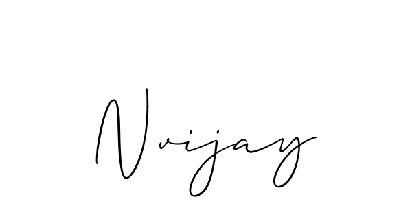 How to Draw Nvijay signature style? Allison_Script is a latest design signature styles for name Nvijay. Nvijay signature style 2 images and pictures png