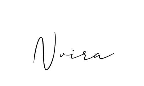 How to make Nvira name signature. Use Allison_Script style for creating short signs online. This is the latest handwritten sign. Nvira signature style 2 images and pictures png